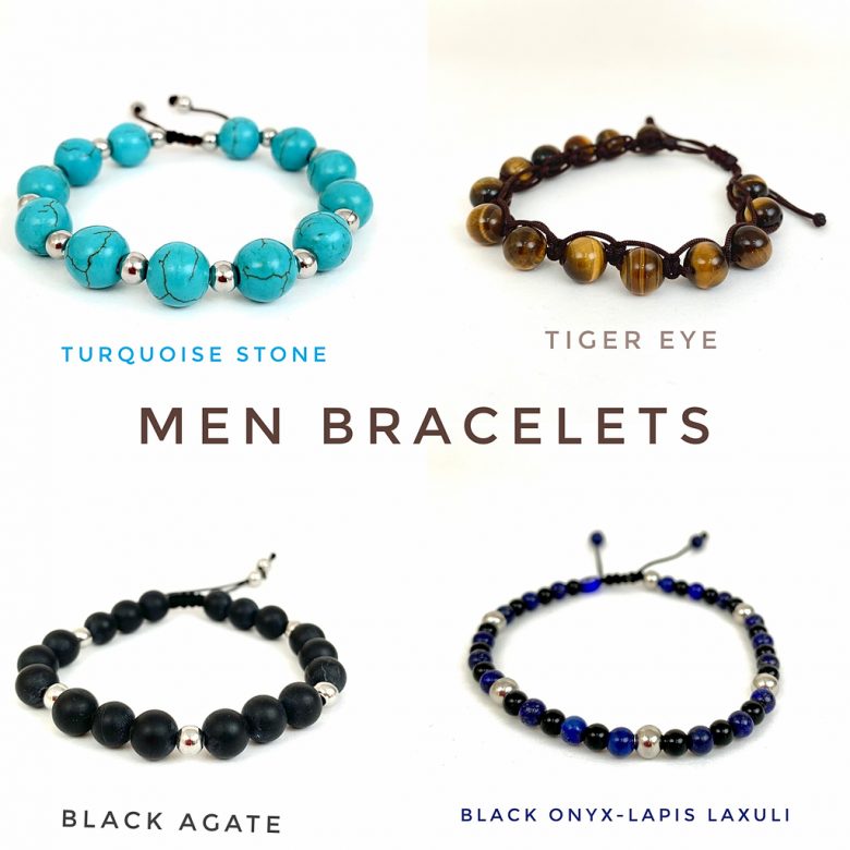 men_stone bracelets